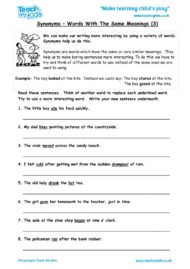 Worksheets for kids - synonyms-words-with-same-meanings-3